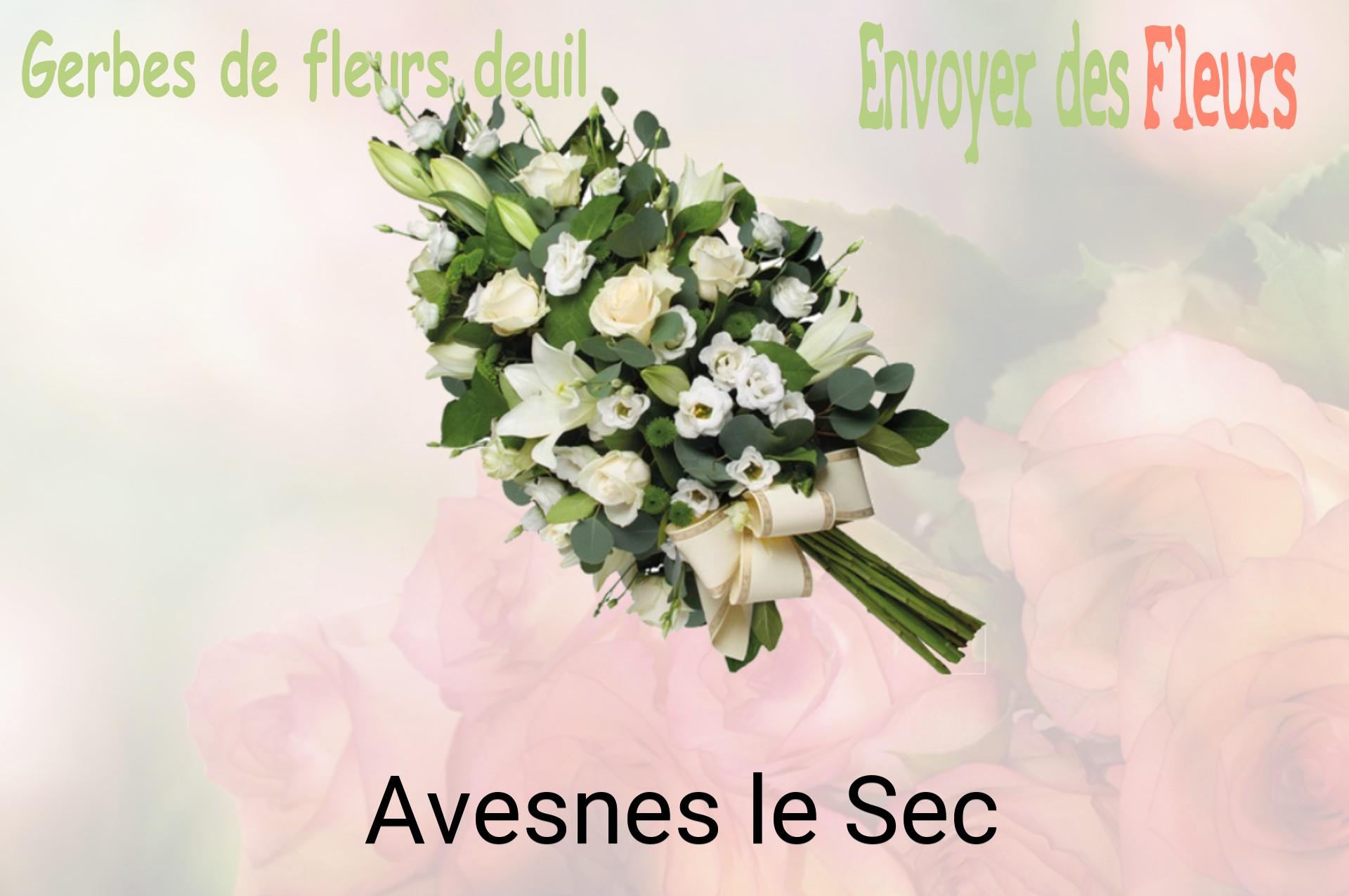 Gerbe de fleurs de deuil livrée à Avesnes-le-Sec